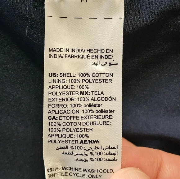 Chico's Size 1 M Blue Denim Embroidered Boho Longline Jacket Coat Festival Artsy - Picture 5 of 8